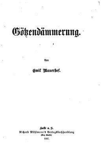 Götzendämmerung
