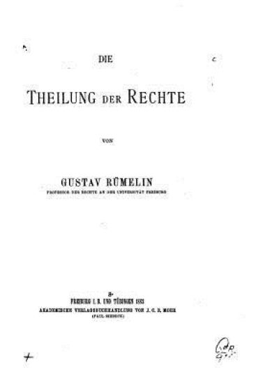 Die Theilung der Rechte