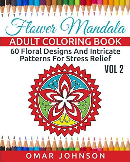 Flower Mandala Adult Coloring Book Vol 2