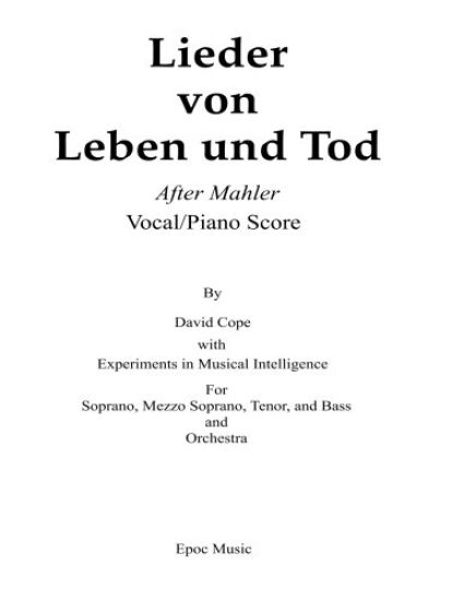 lieder von leben und Tod (after Mahler vocal/piano score)