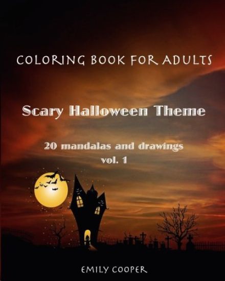 Coloring Book For Adults. Scary Halloween Theme vol.1