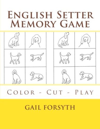 English Setter Memory Game: Color - Cut - Play