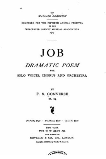 Job, Dramatic Poem for Solo Voices, Chorus and Orchestra