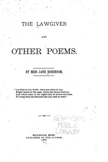 The Lawgiver and Other Poems