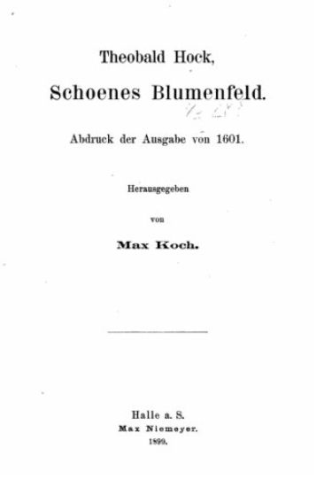 Theobald Hock, Schoenes Bluemenfeld