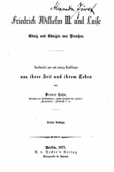 Friedrich Wilhelm III und Luise