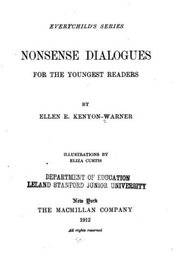 Nonsense dialogues for the youngest readers