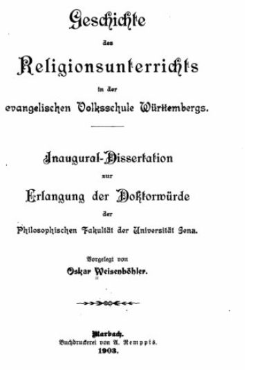 Geschichte des Religionsunterrichts in der evangelischen Volksschule