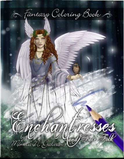Enchantresses and Fair Folk: Fantasy Coloring Book