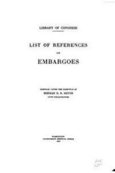 List of References on Embargoes