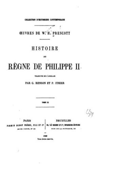 Histoire du règne de Philippe II