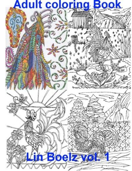 Adult Coloring book Chicken