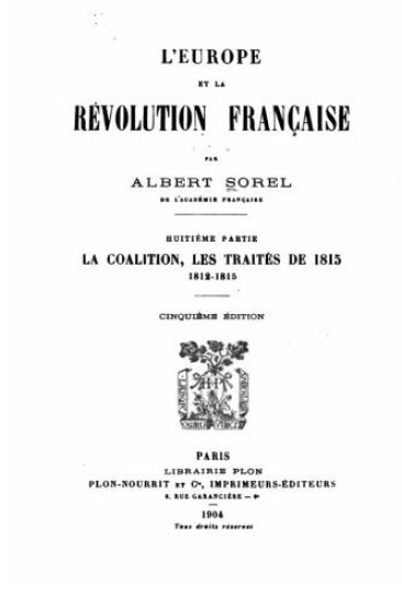 L'Europe et la revolution francaise