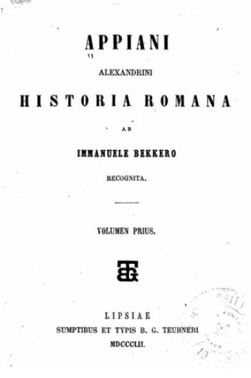 Appiani Alexandrini Historia Romana