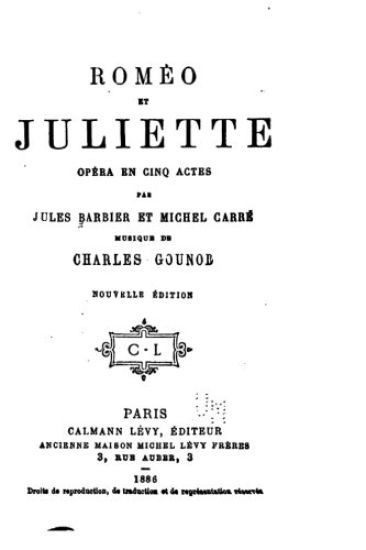 Roméo et Juliette, opéra en cinq actes
