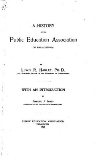 A History of the Public Education Association of Philadelphia