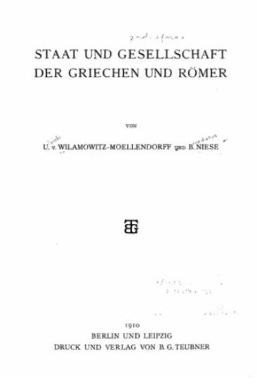 Staat und Gesellschaft der Griechen und Römer