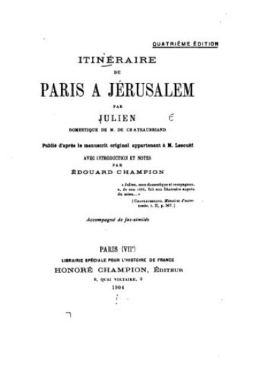 Itinéraire de Paris a Jérusalem