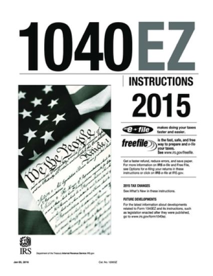 1040EZ Instructions 2015