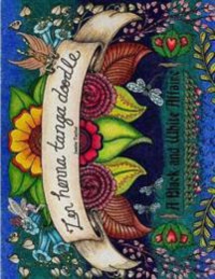 Zen henna tanga doodle: A Black and White Affaire