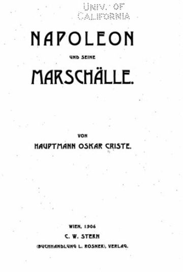 Napoleon und seine Marschälle