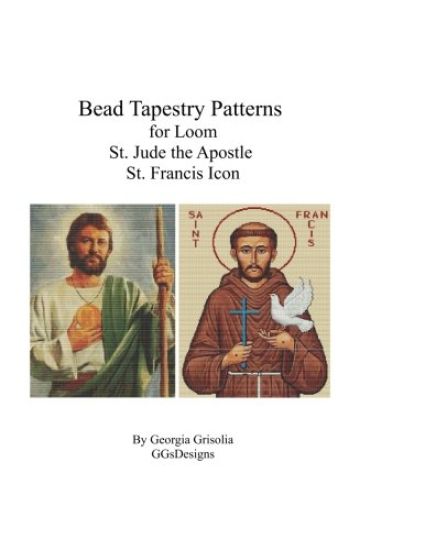 Bead Tapestry Patterns for Loom St. Jude the Apostle and St. Francis Icon