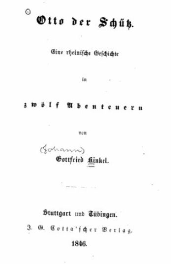 Otto der Schütz, eine rheinische Geschichte in zwölf Abenteuern