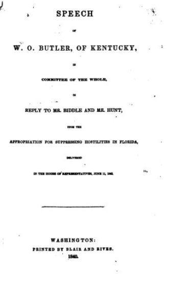 Speech of W. O. Butler, of Kentucky