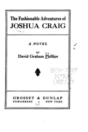 Fashionable Adventures of Joshua Craig, a Novel