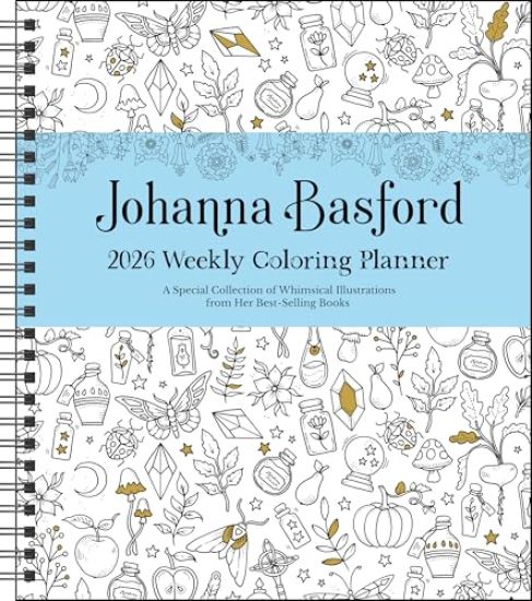 Johanna Basford 12-Month 2026 Weekly Coloring Calendar