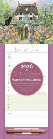 Vintage Garden Weektoview Magnetic Calen