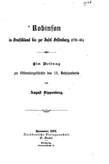Robinson in Deutschland bis zur Insel Felsenburg