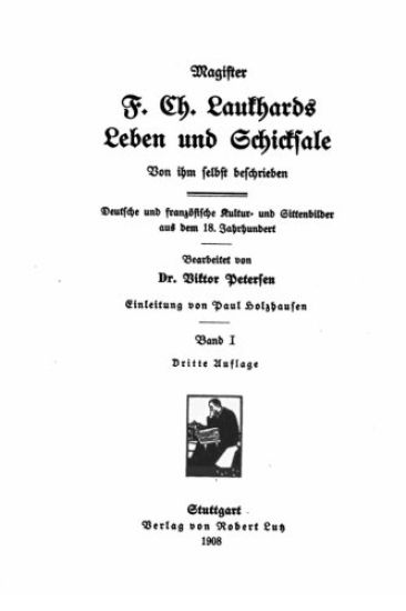 Magister F. Ch. Laukhards Leben und Schicksale
