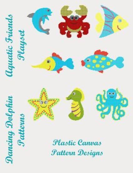Aquatic Friends Playset: Plastic Canvas Pattern Designs