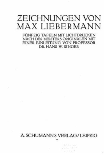 Zeichnungen von Max Liebermann