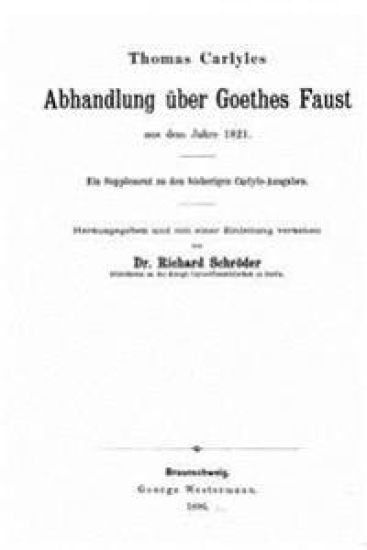 Abhandlung über Goethes Faust