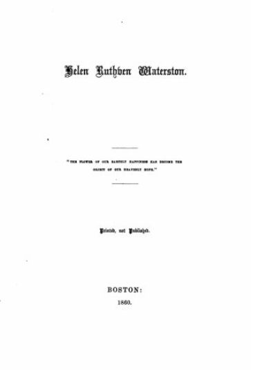 Helen Ruthven Waterston