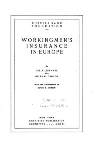 Workingmen's insurance in Europe