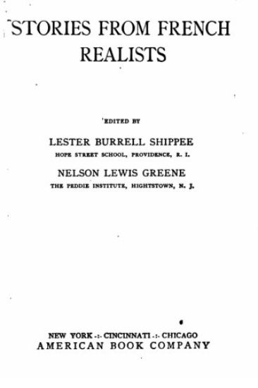 Stories from French realists