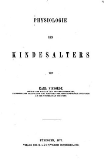 Physiologie des Kindesalters