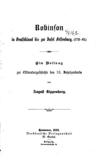 Robinson in Deutschland bis zur Insel Felsenburg