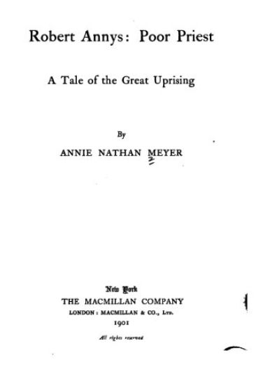 Robert Annys, poor priest, a tale of the great uprising
