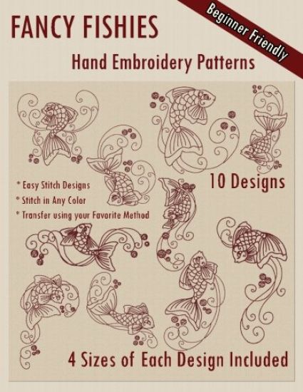 Fancy Fishies Hand Embroidery Patterns