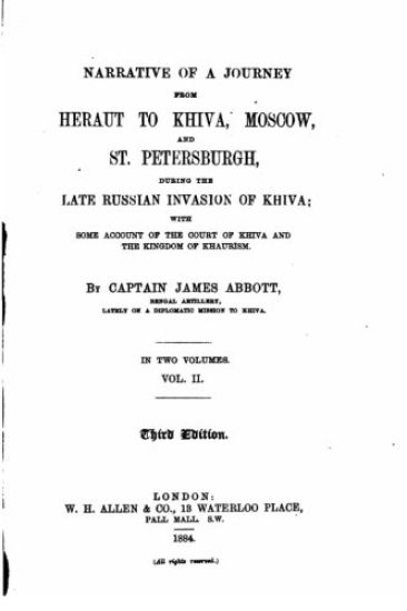 Narrative of a journey from Heraut to Khiva, Moscow, and St. Petersburgh - Vol. II