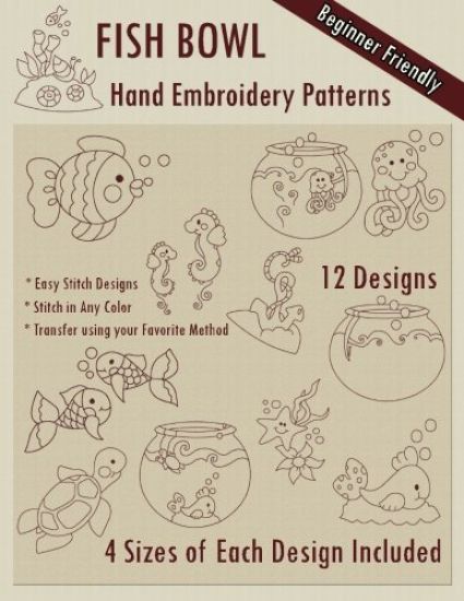 Fish Bowl Hand Embroidery Patterns