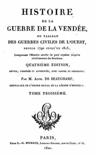 Histoire de la Guerre de la Vendée - Tome III