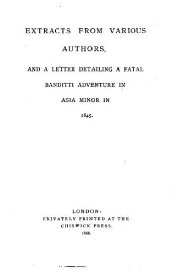 Extracts from Various Authors