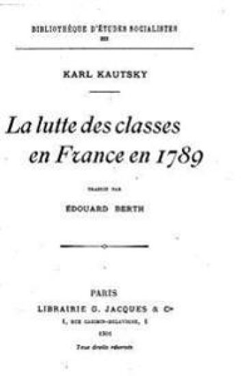 La lutte des classes en France en 1789