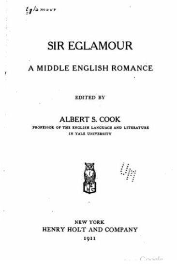 Sir Eglamour, a middle English romance