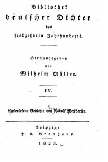 Bibliothek deutscher dichter des siebzehnten jahrhunderts - IV